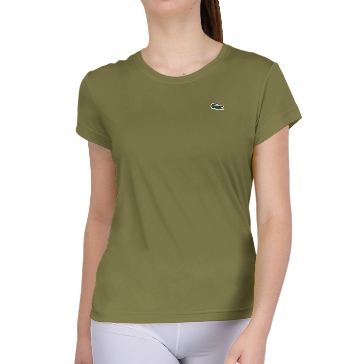 Camiseta  Lacoste Esportiva Em Jersey Stretch - Verde